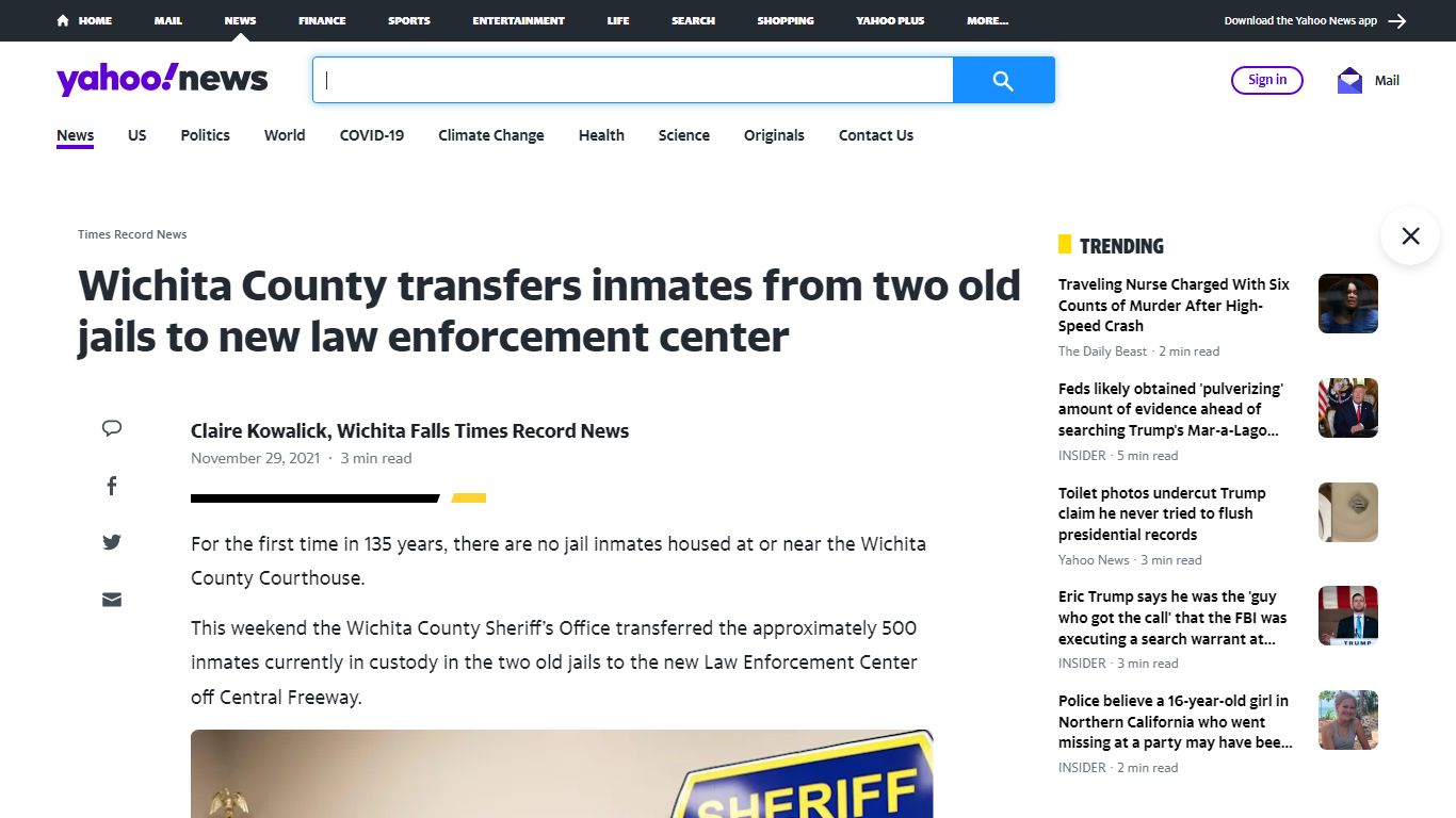 Wichita County transfers inmates from two old jails to new ...